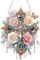 Hanging Diamond Art Cross Kits for Adults, 5D Special Shape Diamond Painting Flower Kits, Cross Diamond Gem Art Suncatchers Painting Pendant Ornament for Home Garden Wall Decor